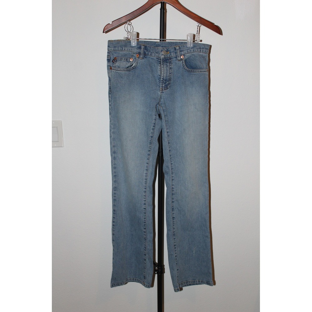VTG Polo Jeans Co Ralph Lauren Light Wash Straight Leg Denim Jeans Women 6‎ Y2K